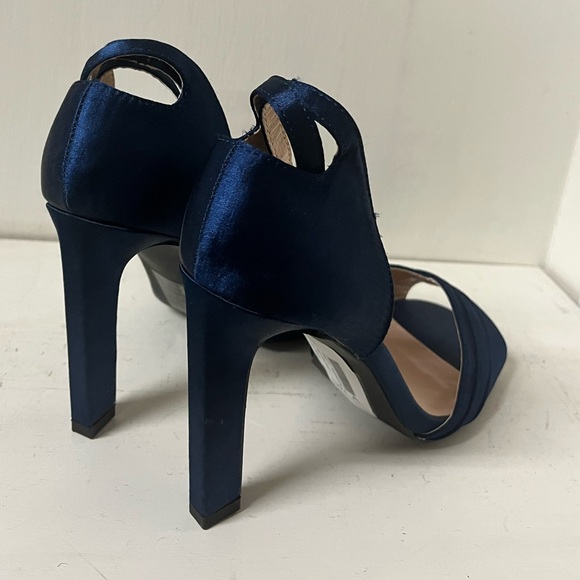 Blue Satin Dress Heels - Picture 3 of 6